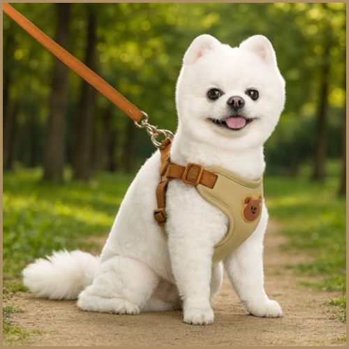 Harnais-pour-petit-chien_ergonomique-peau-sensible-beige