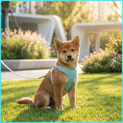 harnais-shiba-inu-petit-chien-et-chiot-vert
