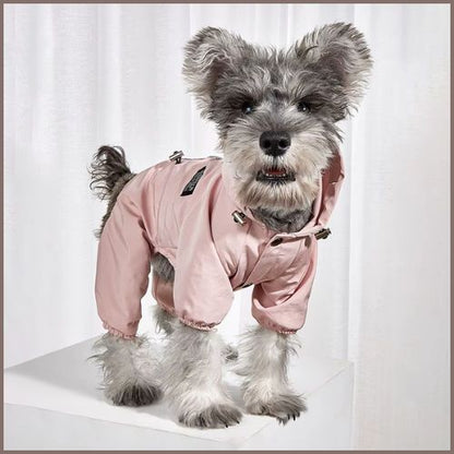 imperméable-chien_léger-et-confortable-rose-noir