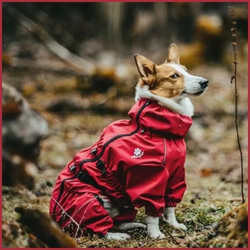 imperméable-pour-chien-rouge