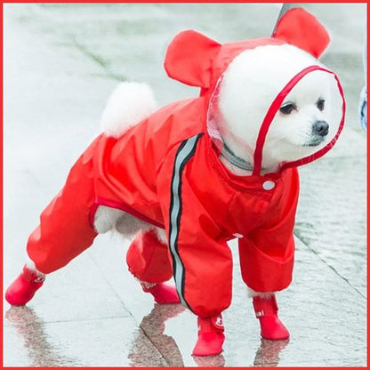 impermeable-pour-chien_avec-capuche-rouge-ours