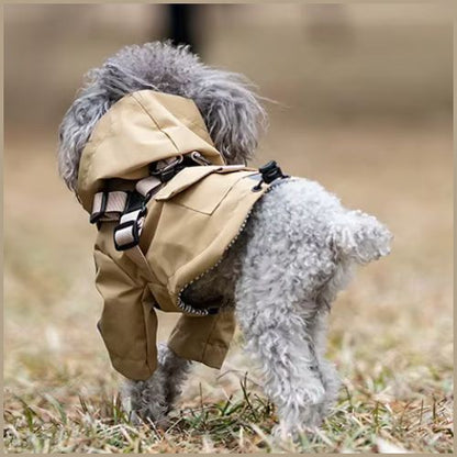 impermeable-pour-chien_petit-et-moyen-avec-harnais-marron