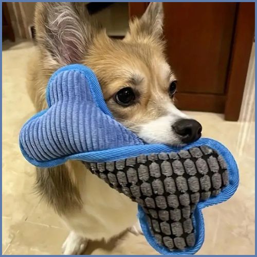 jouet-pour-chien_en-forme-d-os-grinçant-en-peluche-bleu