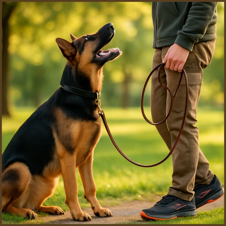 laisse-de-chien-en-cuir-véritable-marron