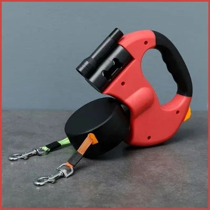 laisse-double-pour-chien-rouge-noir