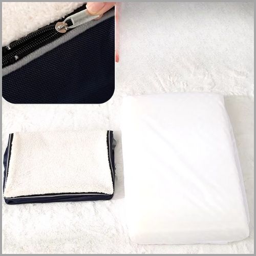 lit-chien-réversible-en-mémoire-de-forme-housse-blanche