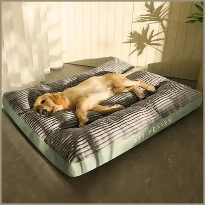 lit-pour-chien-en-velours-côtelé-gris-vert