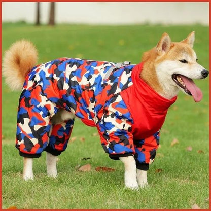 manteau-imperméable-pour-chien-rouge