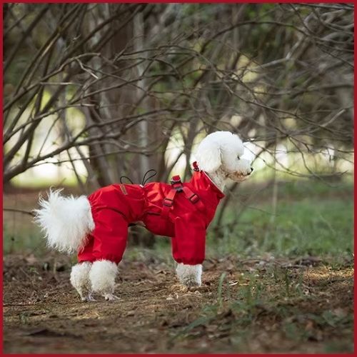 manteau-imperméable-pour-chien_avec-harnais-intégré-rouge_blanc