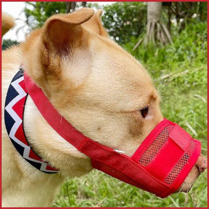 Muselière-chien-nylon-réglable_rouge