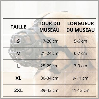 muselière_chien_silicone-souple-et-réglable-taille