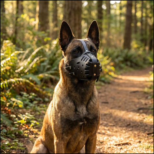Muselière en cuir pour malinois | Victor