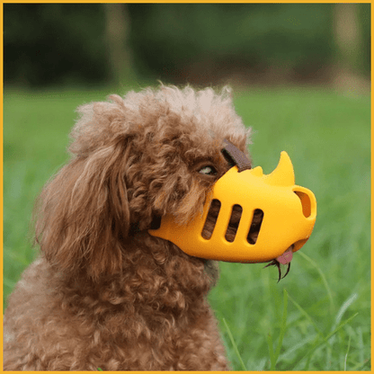 museliere-pour-chien-en-silicone-réglable-jaune