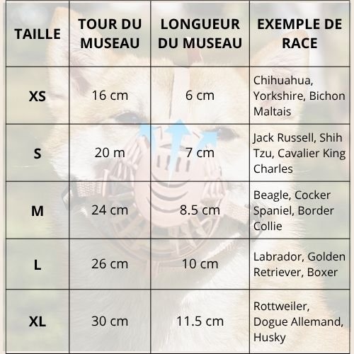 Museliere-pour-chien_respirant-et-réglable-taille