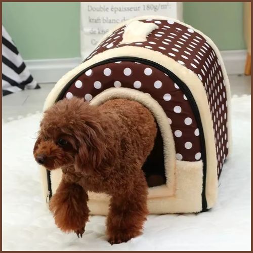 niche-chien_d-intérieur-pliable-marron