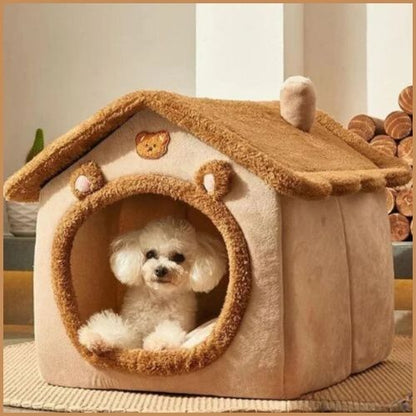 niche-pour-chien-en-forme-de-maison-beige-ours