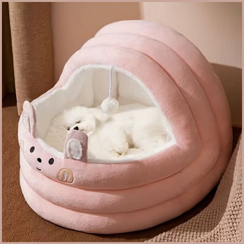niche-pour_chien-d'intérieur-pour-petite-taille-rose