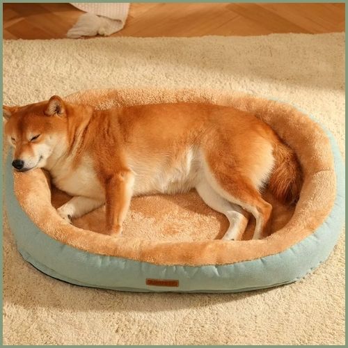 panier-chien_confortable-avec-housse-amovible-vert-shiba