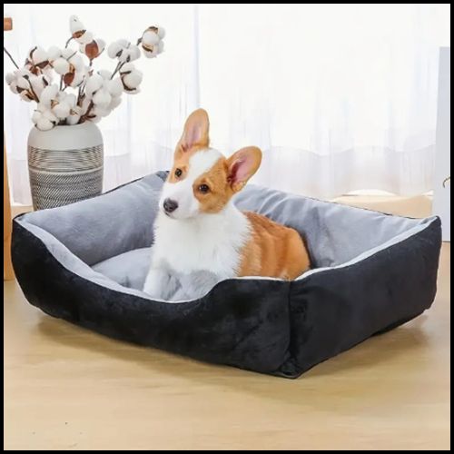 Panier-pour-chien-petite-taille-noir