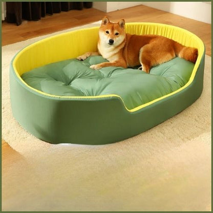 panier-xxl-pour-chien_avec-coussin-épais-et-moelleux-vert