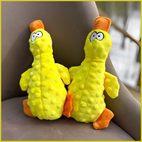 Peluche-pour-chien_anti-stress-et-anxiété-jaune