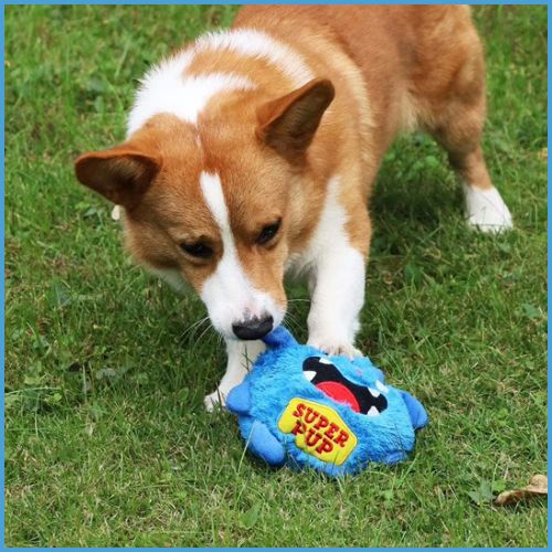 Peluche-pour-chien-interactive-qui-bouge-bleu