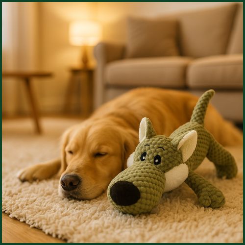 Peluche-pour-chien_résistante-et-couineuse-à-mâcher-loup