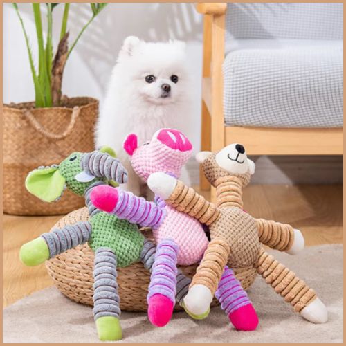 Peluche_pour-chiens_sonore-idéale-pour-la-dentition-marron