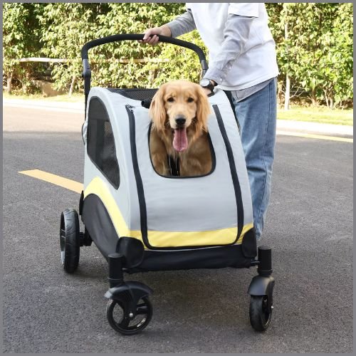 poussette-chien-grande-taille-pliable-labrador