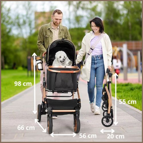poussette-pour-chien-2-en-1-jusqu-à-30-kg -taille