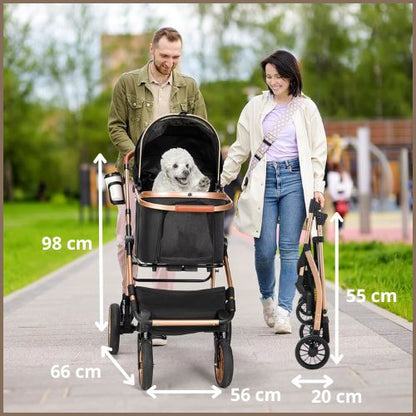 poussette-pour-chien-2-en-1-jusqu-à-30-kg -taille