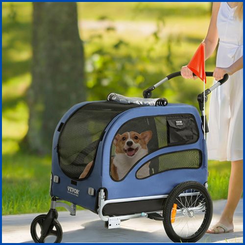 poussette-pour-chien-2-en-1-remorque-vélo-pratique