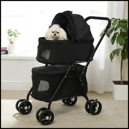 poussette-pour-chien-noir