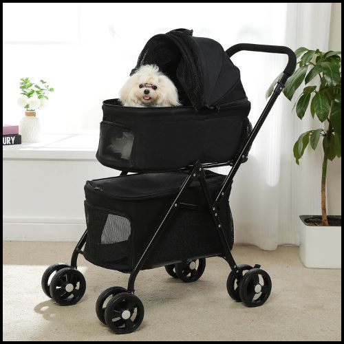 poussette-pour-chien-noir