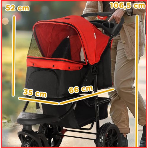 poussette-pour-chien-tout-terrain-pliable-rouge-3-roue