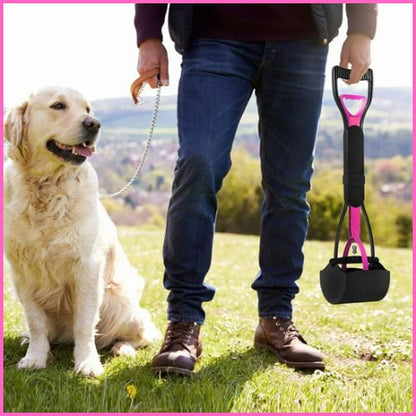 ramasse-crotte-chien_pliable-avec-pince-pratique-rose