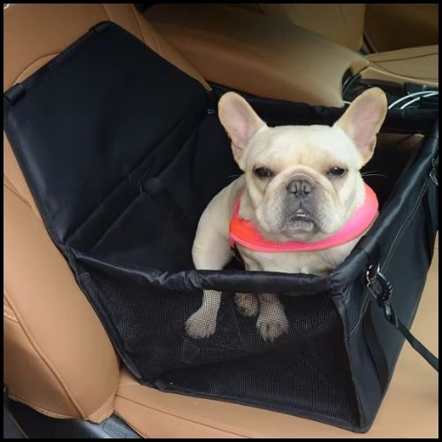 transport-chien-voiture-avec-laisse-de-sécurité-noir